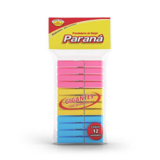 Prendedor de Roupa Plático Paraná Gigante 12 unidades - Fobras